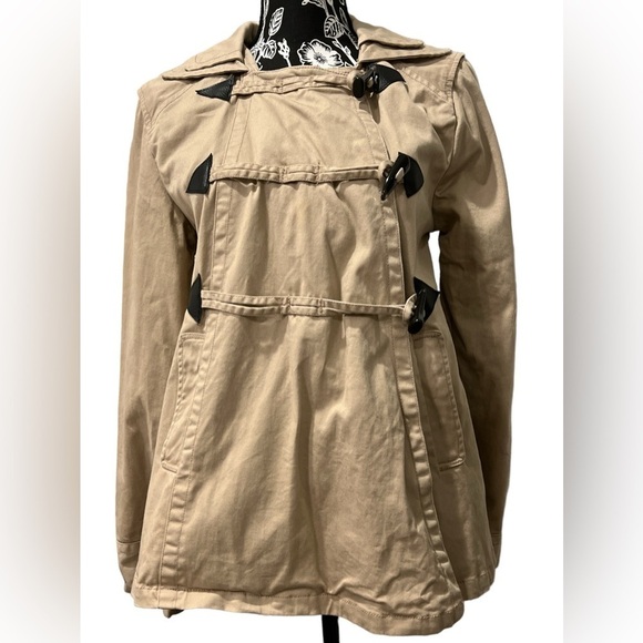 TULLE by ANTHROPOLOGIE Short Trench Coat - Picture 1 of 13